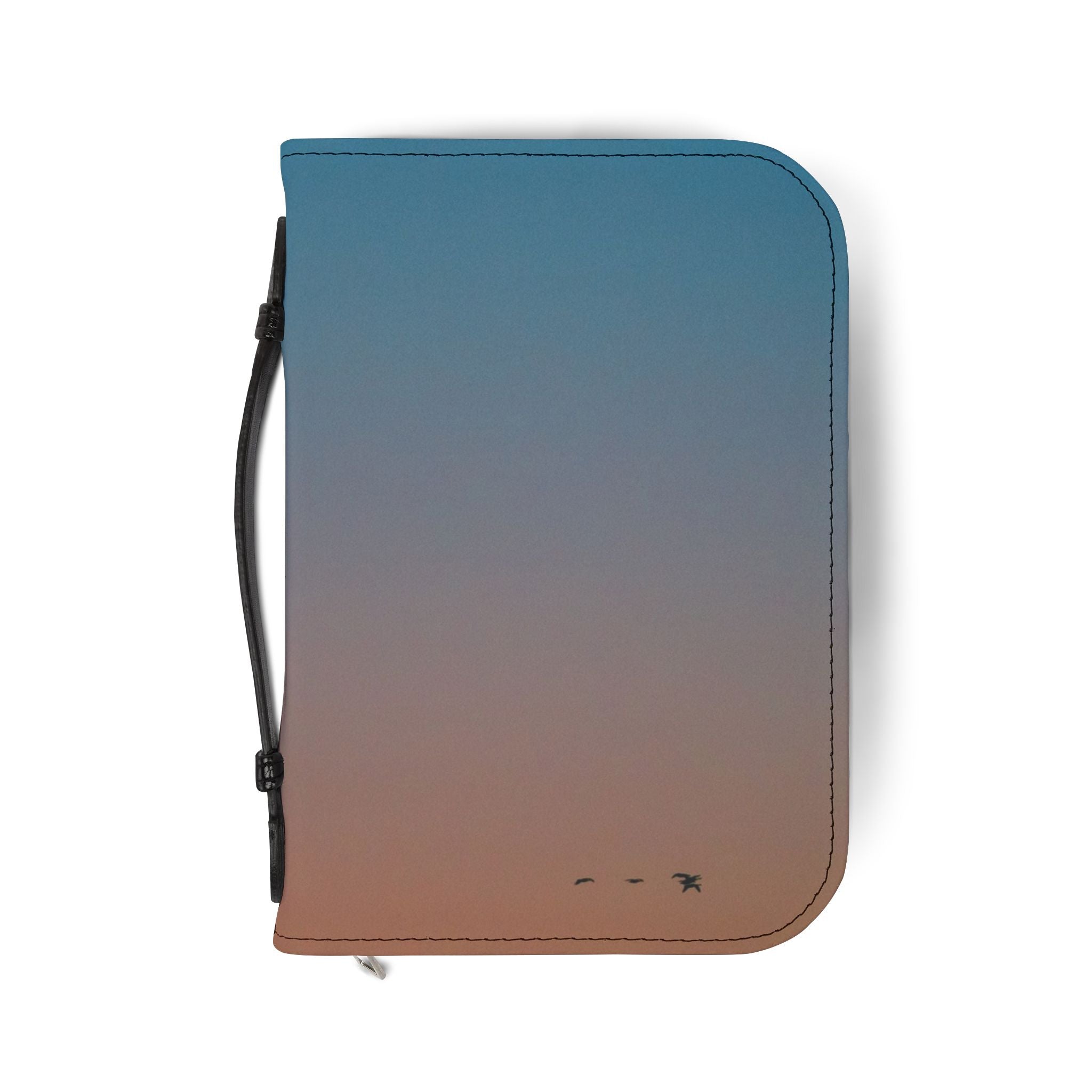 Crescent Sky Bible Cover — Zippered Leatherette Bible Case with Crescent Moon Gradient