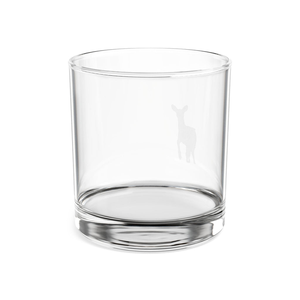 Engraved Deer Whiskey Glass 10.5oz — Rustic Rocks Glass, Gift for Hunters & Nature Lovers