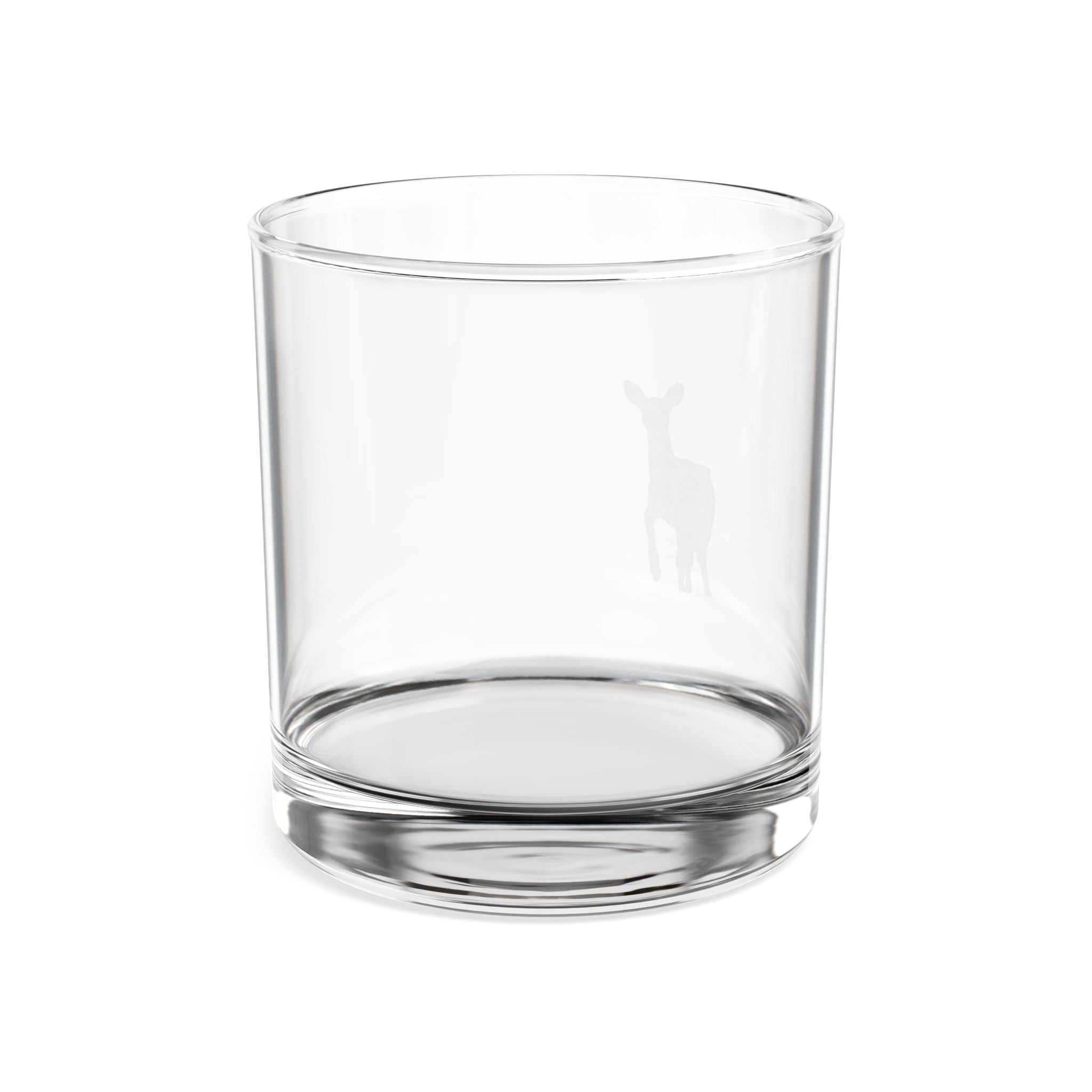 Engraved Deer Whiskey Glass 10.5oz — Rustic Rocks Glass, Gift for Hunters & Nature Lovers