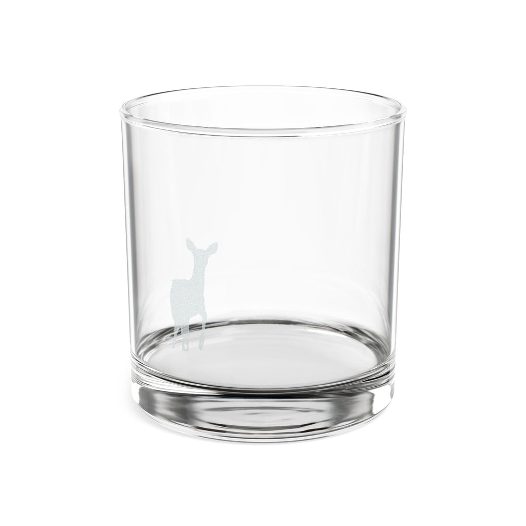 Engraved Deer Whiskey Glass 10.5oz — Rustic Rocks Glass, Gift for Hunters & Nature Lovers