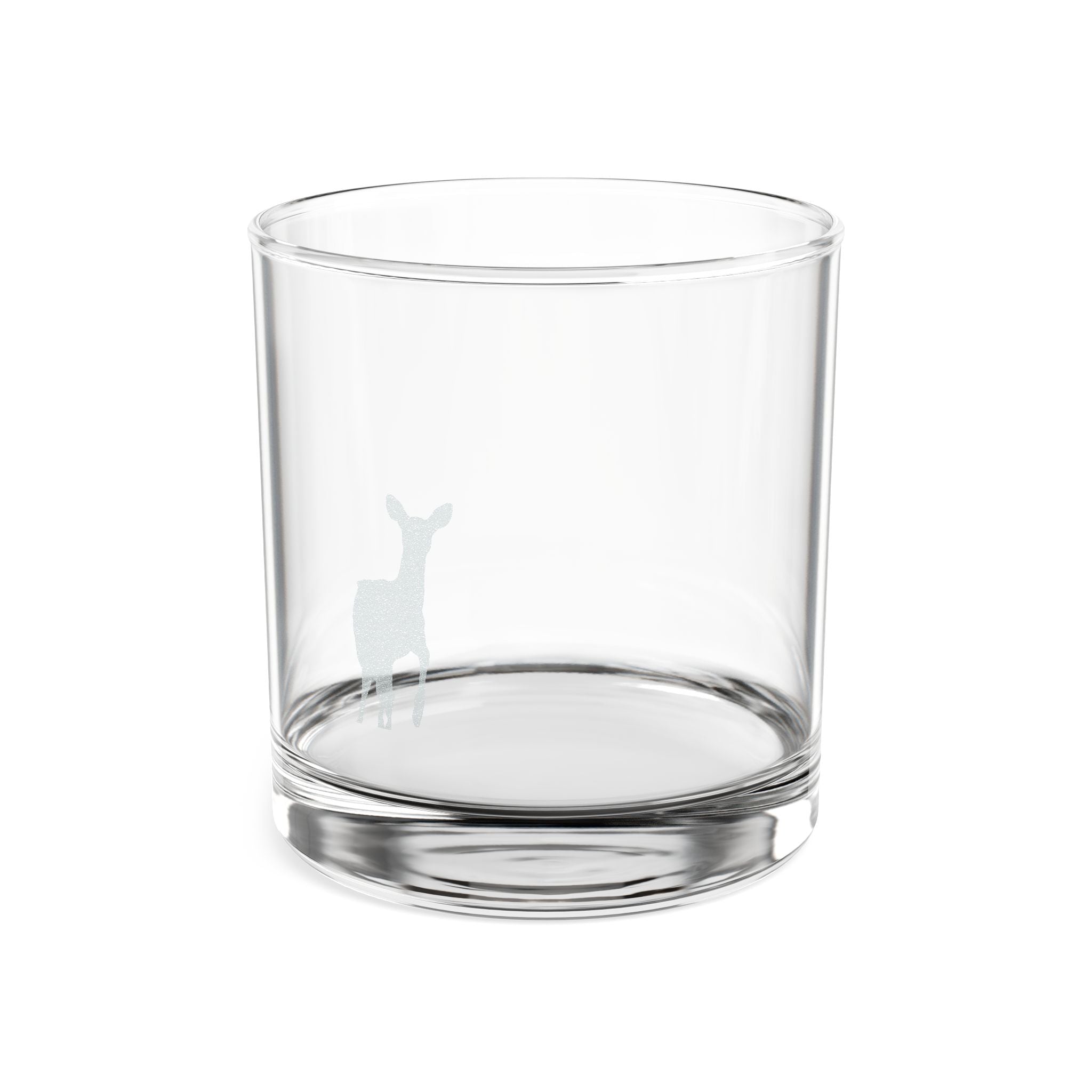 Engraved Deer Whiskey Glass 10.5oz — Rustic Rocks Glass, Gift for Hunters & Nature Lovers