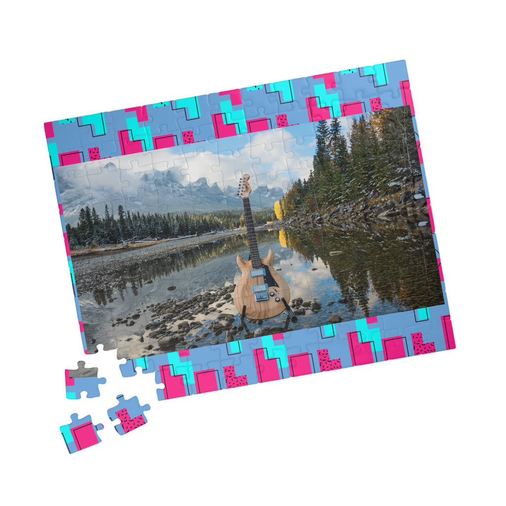 Copy of Guitar on Mountain Peak Jigsaw Puzzle — Scenic Music Lover Puzzle (110/252/520/1014 pcs)