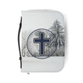 Bible Cover - Winter Farm Cross Design (Zippered)
