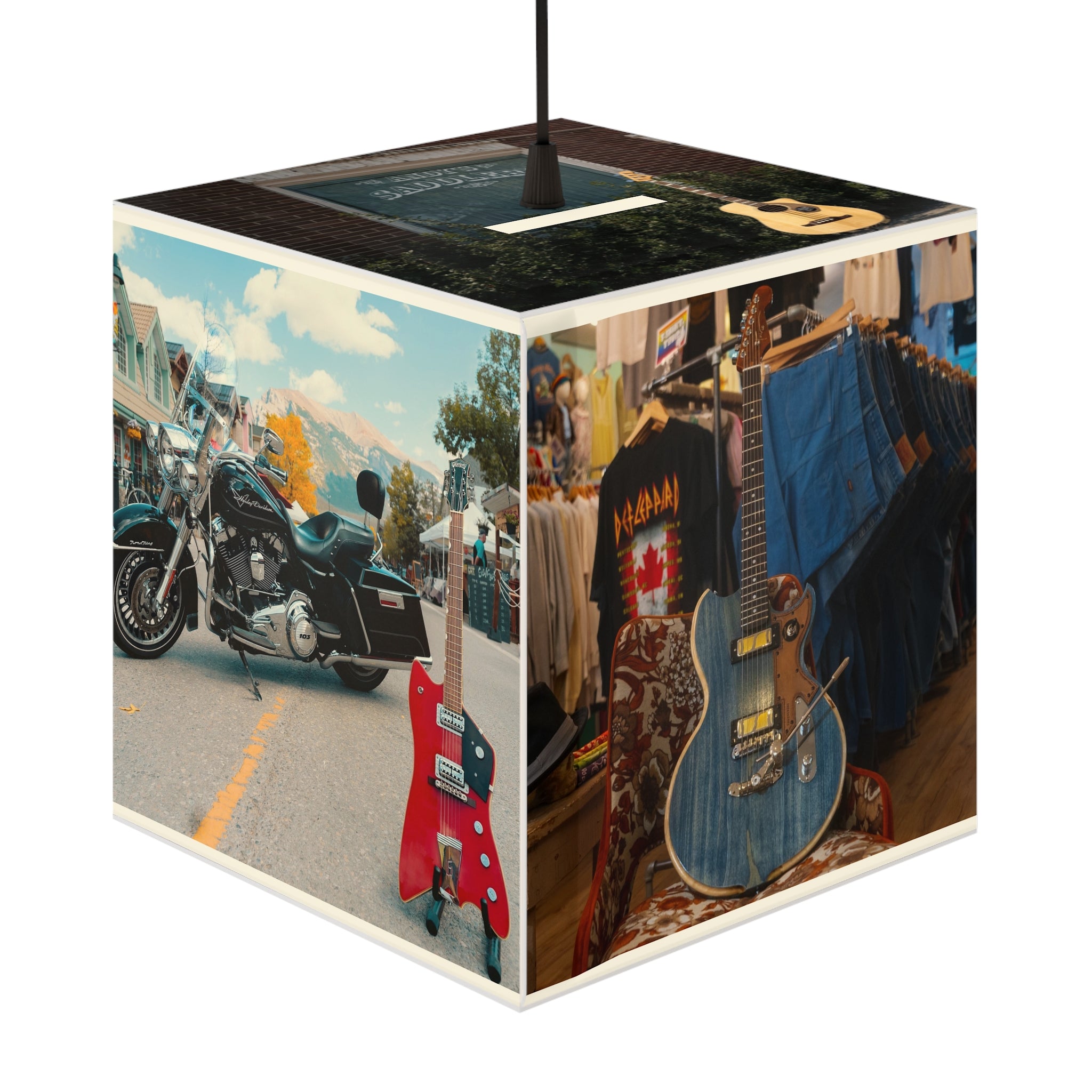 Guitar Photo Cube Lamp — Custom Musician Ambient Light