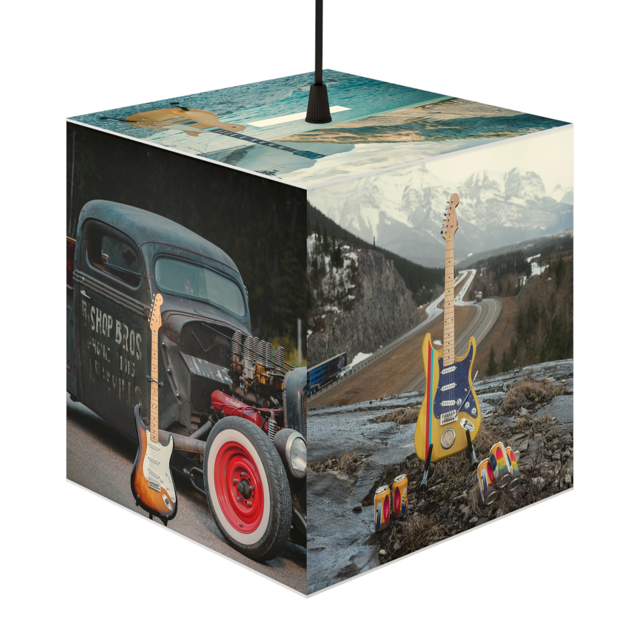 Guitar Scenic Cube Lamp — Ambient Night Light for Music Lovers & Cozy Rooms