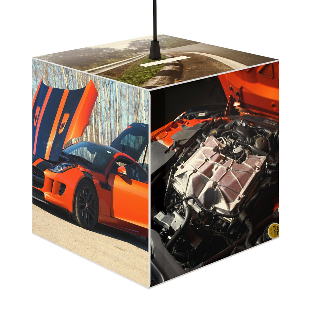 Jaguar F‑Type Orange Racing Light Cube Lamp