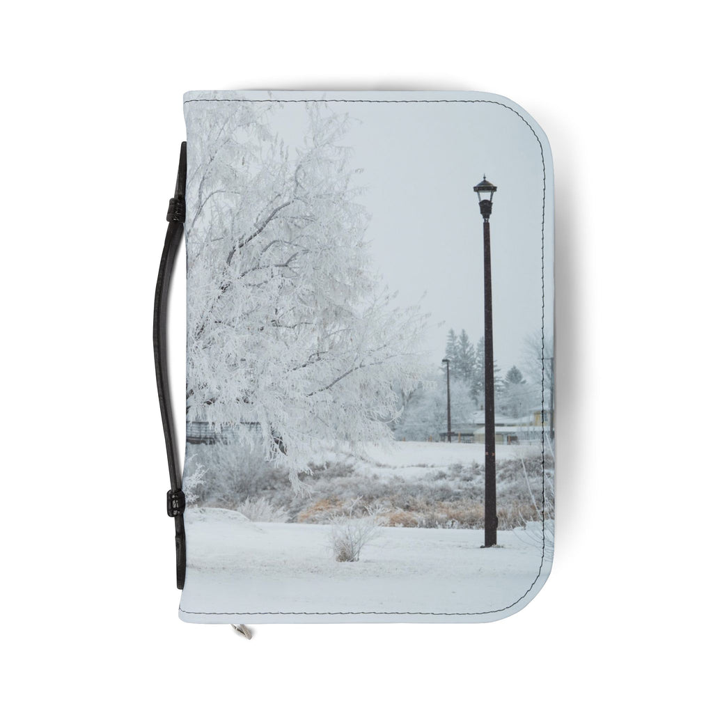 Canadian Winter Bible Cover — Cozy Maple Snowflake Design