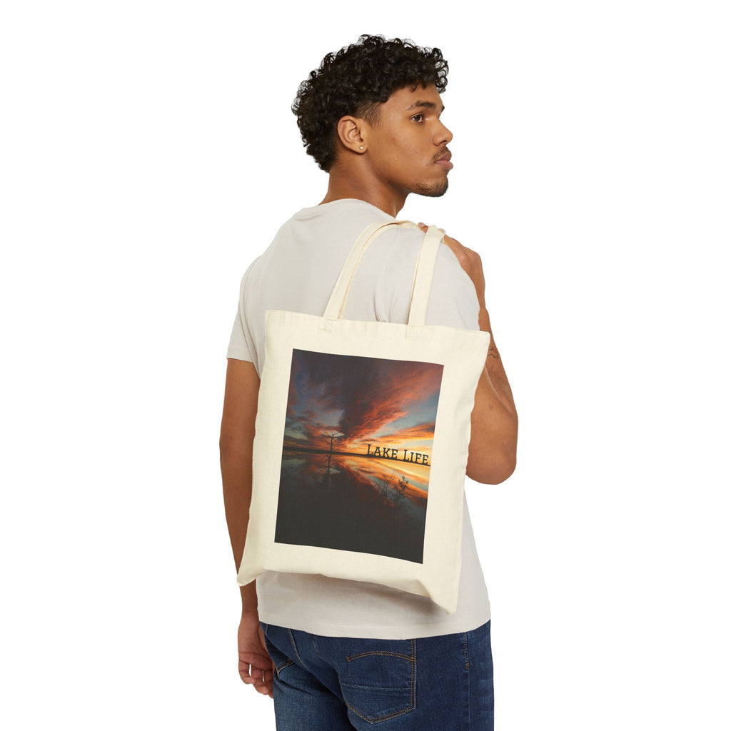 Tote Bag — Take Life Sunset Canvas Tote