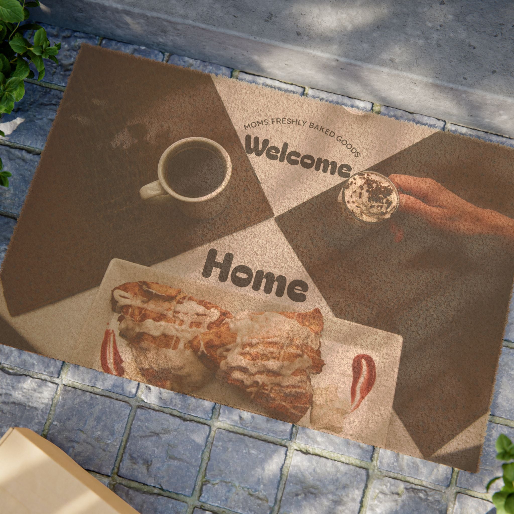 Welcome Home Doormat – Cozy Coffee & Pastry Kitchen Entrance Mat