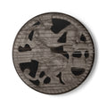 Abstract Black Marble Ceramic Coaster — Round Cork-Back Drink Protector