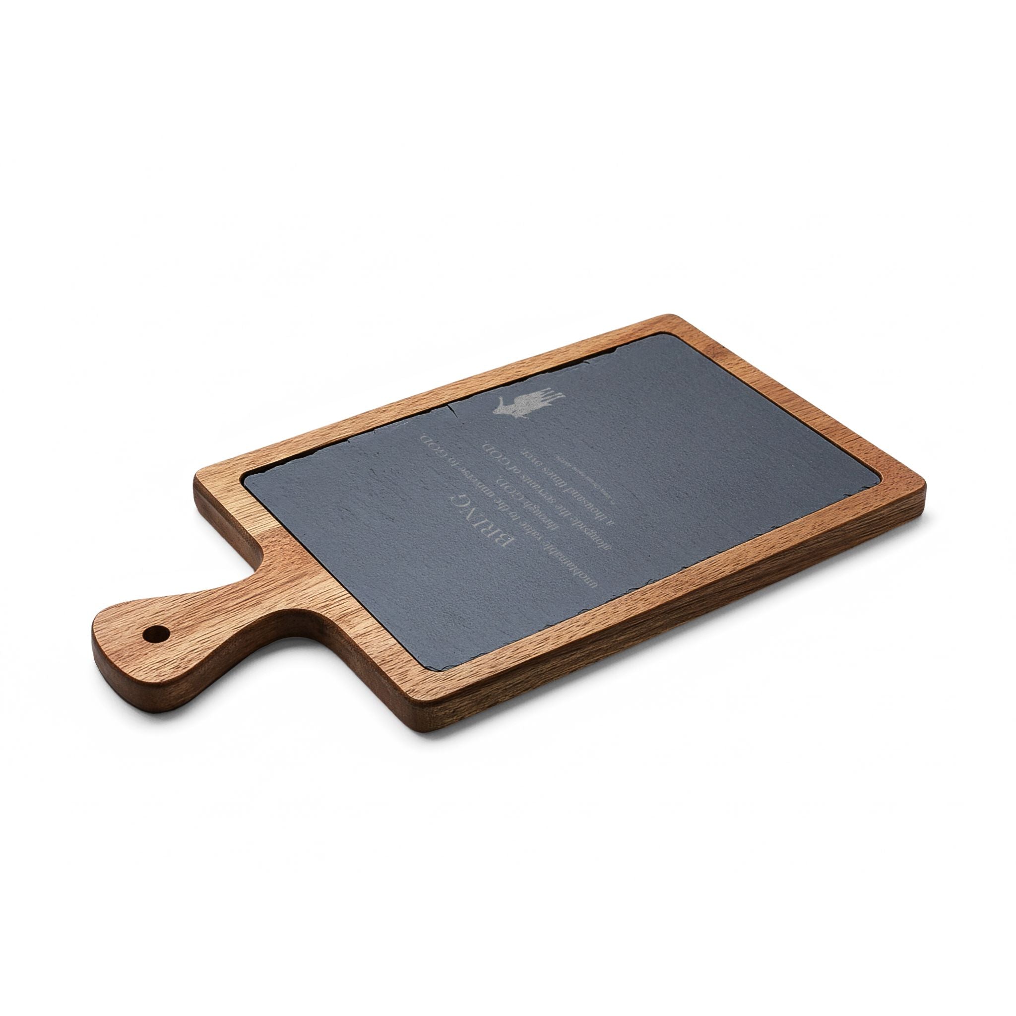 Engraved Guitar Charcuterie Board — Slate Cheese Platter with Knife Set