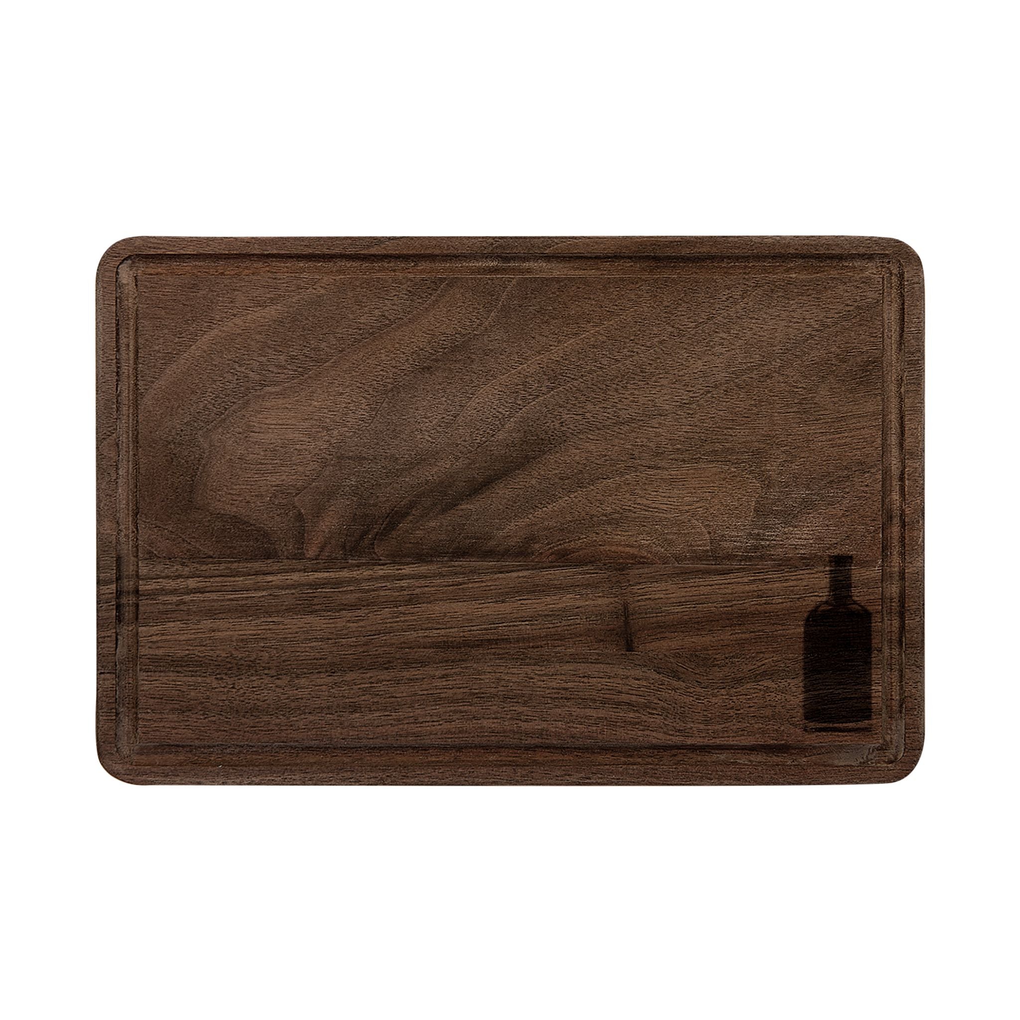 Buck Shack Wine Bottle Cutting Board — Rustic Wooden Charcuterie & Serving Board