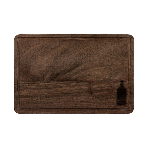 Buck Shack Wine Bottle Cutting Board — Rustic Wooden Charcuterie & Serving Board