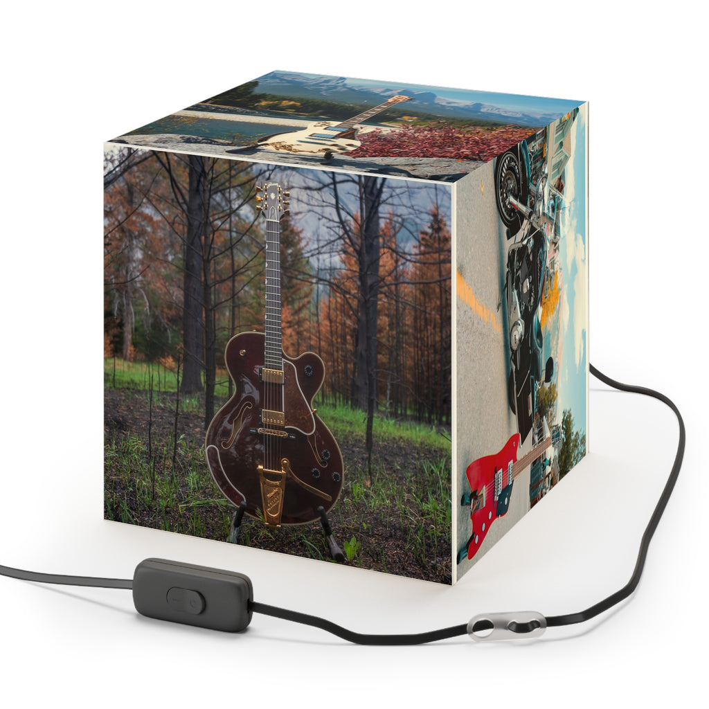 Guitar Photo Cube Lamp — Custom Musician Ambient Light