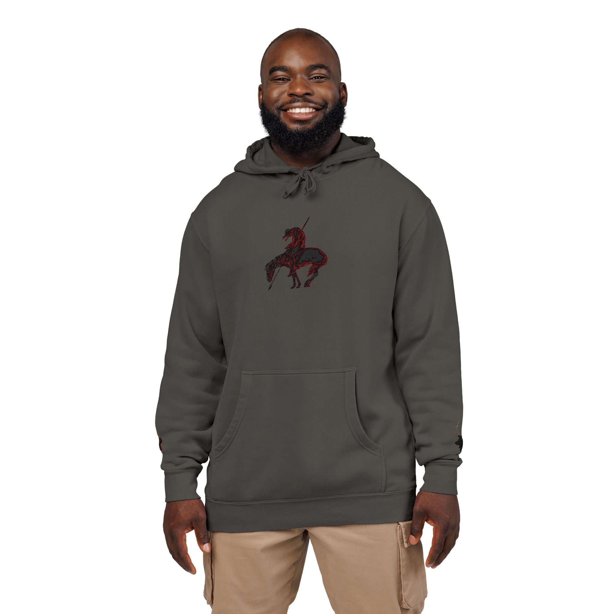 Vintage Horse Rider End of the trail Hoodie — Distressed Equestrian Graphic Pullover
