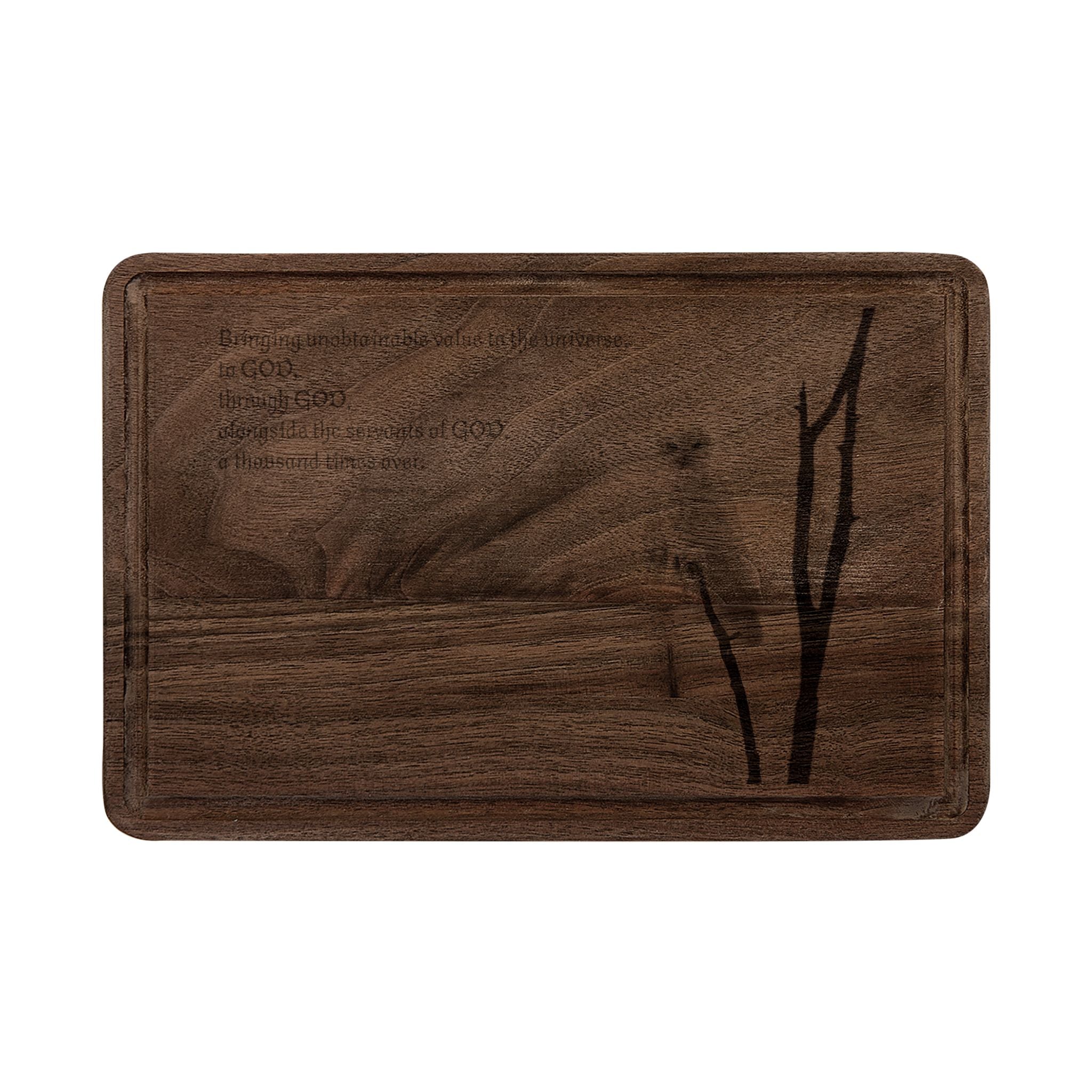 White Owl Engraved Maple Cutting Board — Rustic Charcuterie & Serving Board | Housewarming Gift