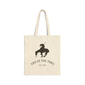 End of the Trail Canvas Tote Bag — Native American Horse Rider Design