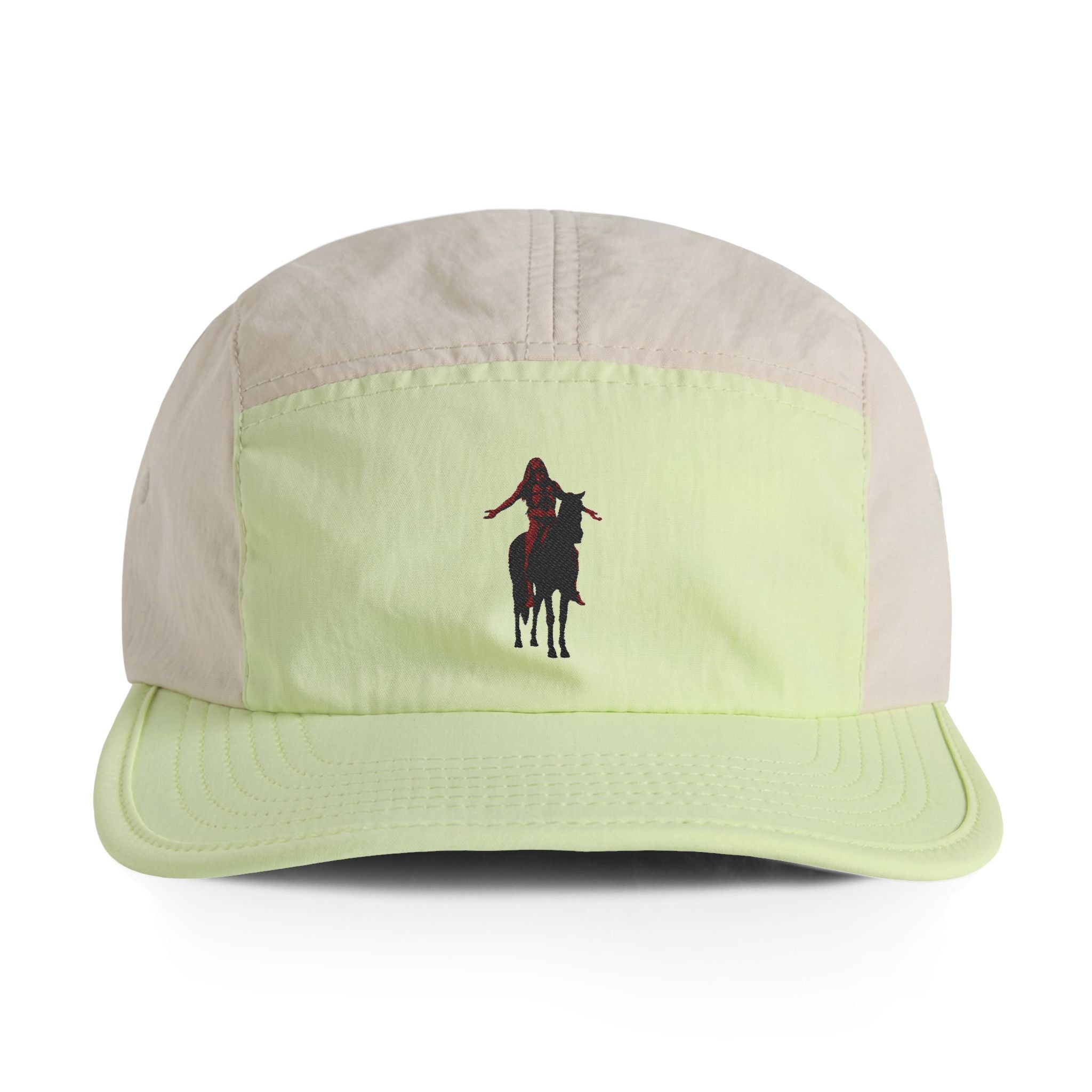 Two-Tone Nylon Cap — Minimalist Equestrian Embroidered Logo