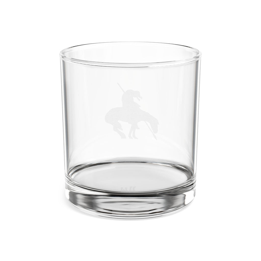 End of the Trail Engraved Whiskey Glass — Horse Rider Rocks Glass | Western Gift