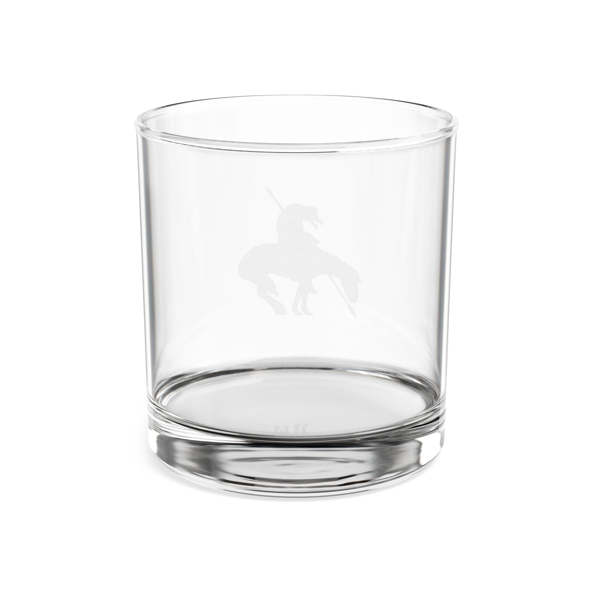 End of the Trail Engraved Whiskey Glass — Horse Rider Rocks Glass | Western Gift