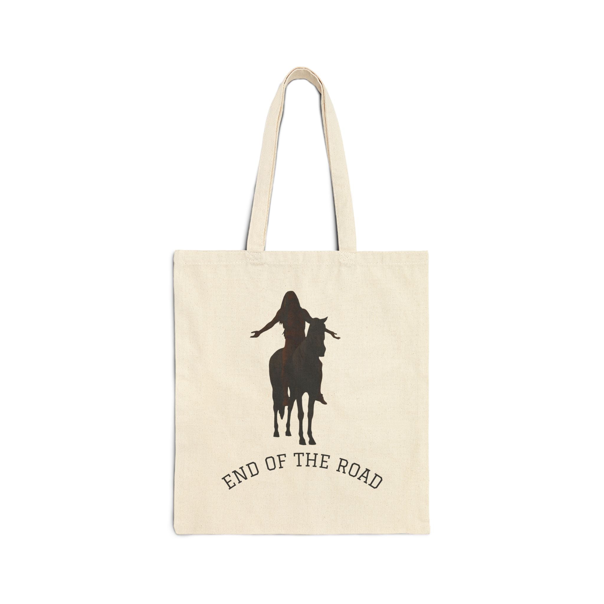 End of the Road Canvas Tote — Vintage Horse Rider Eco Shopper Bag