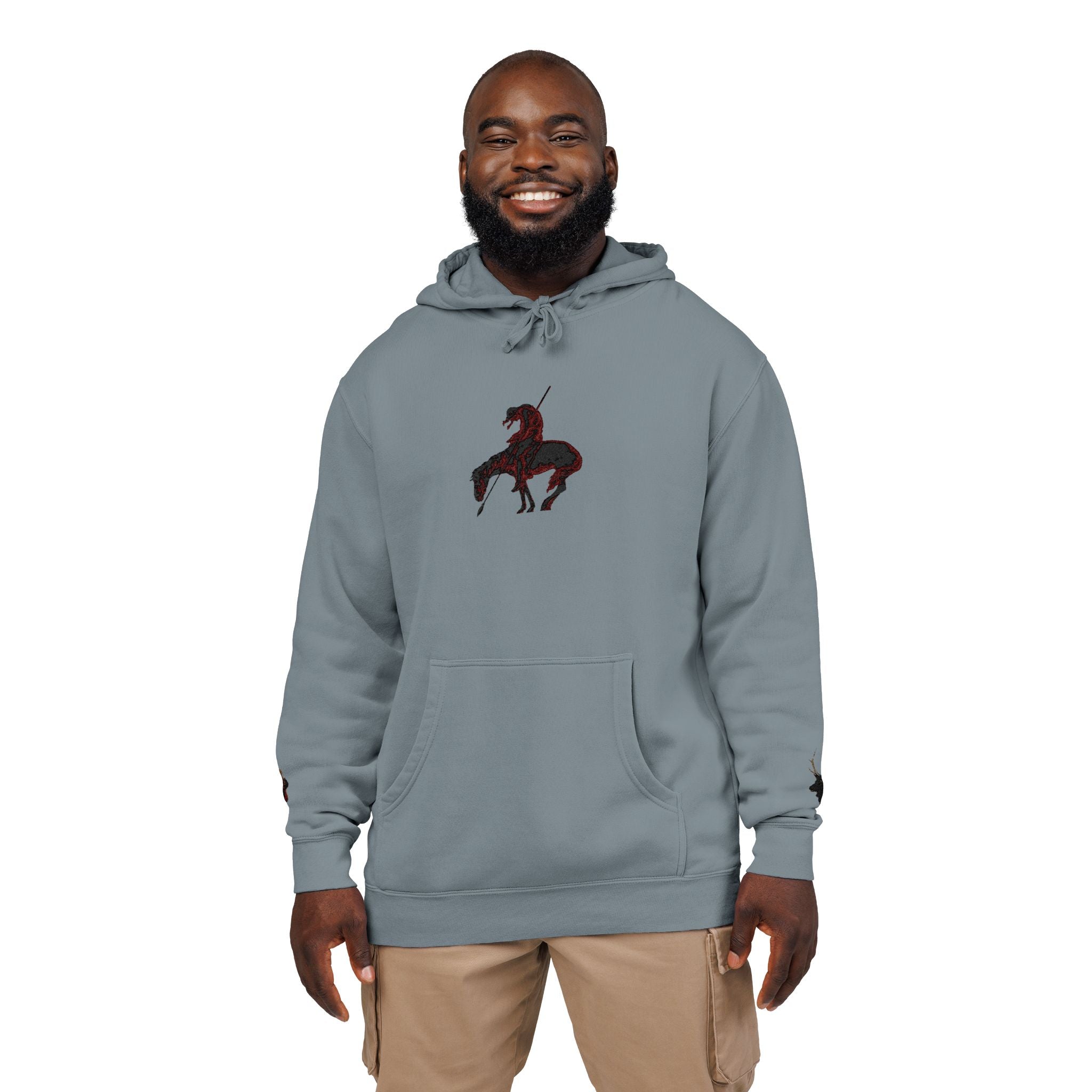 Vintage Horse Rider End of the trail Hoodie — Distressed Equestrian Graphic Pullover