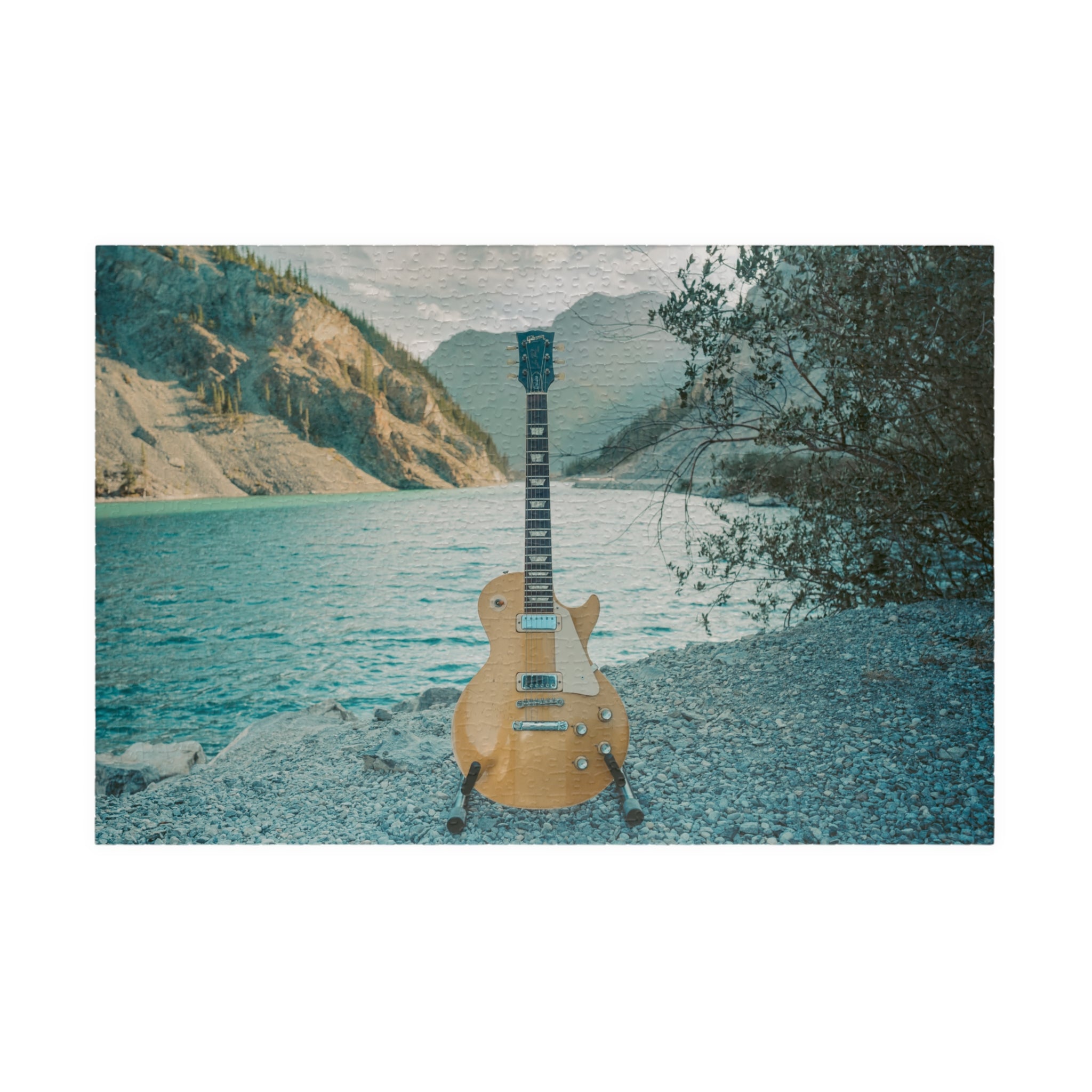 Copy of Motorcycle & Red Guitar Street Scene Jigsaw Puzzle – 110/252/520/1014-Piece