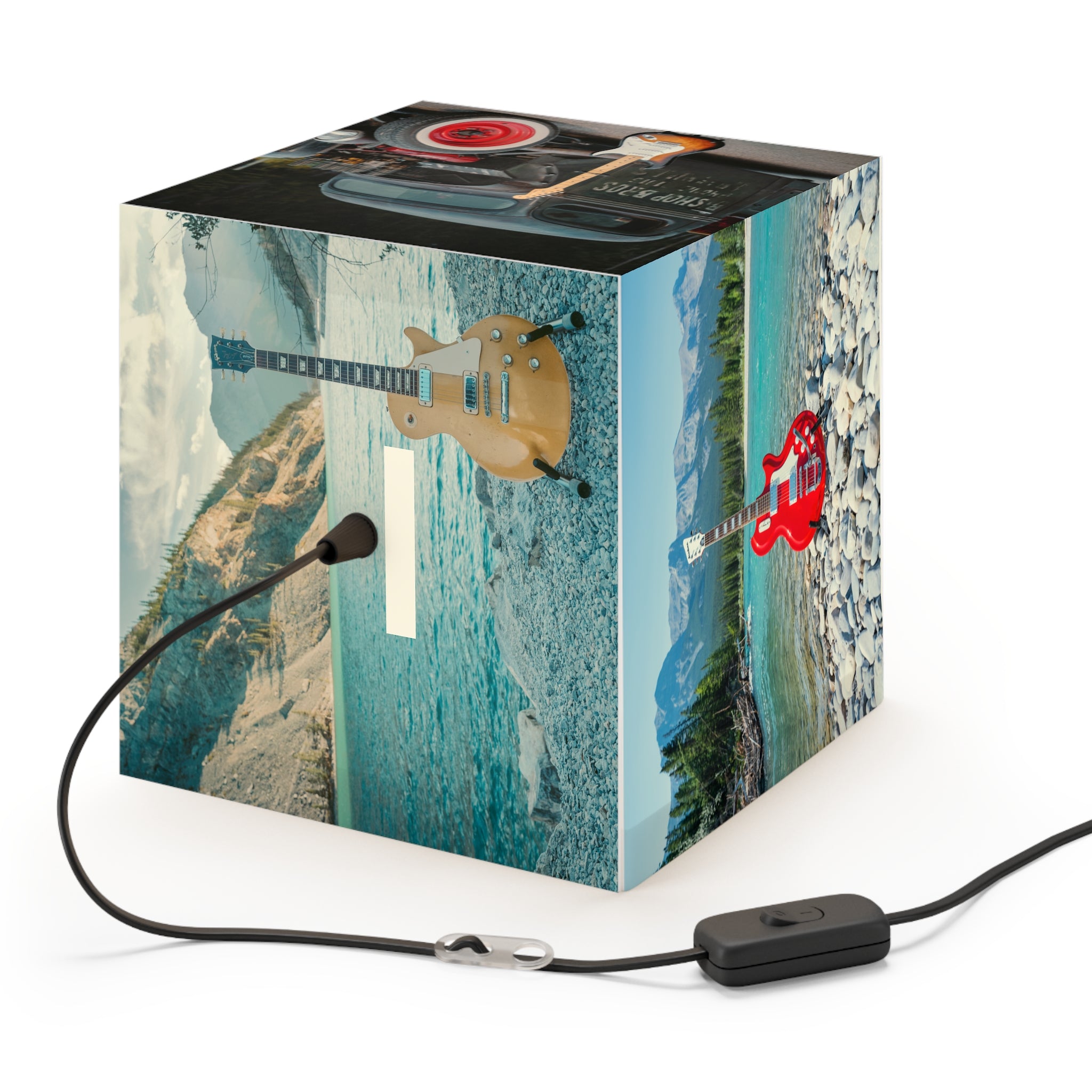 Guitar Scenic Cube Lamp — Ambient Night Light for Music Lovers & Cozy Rooms