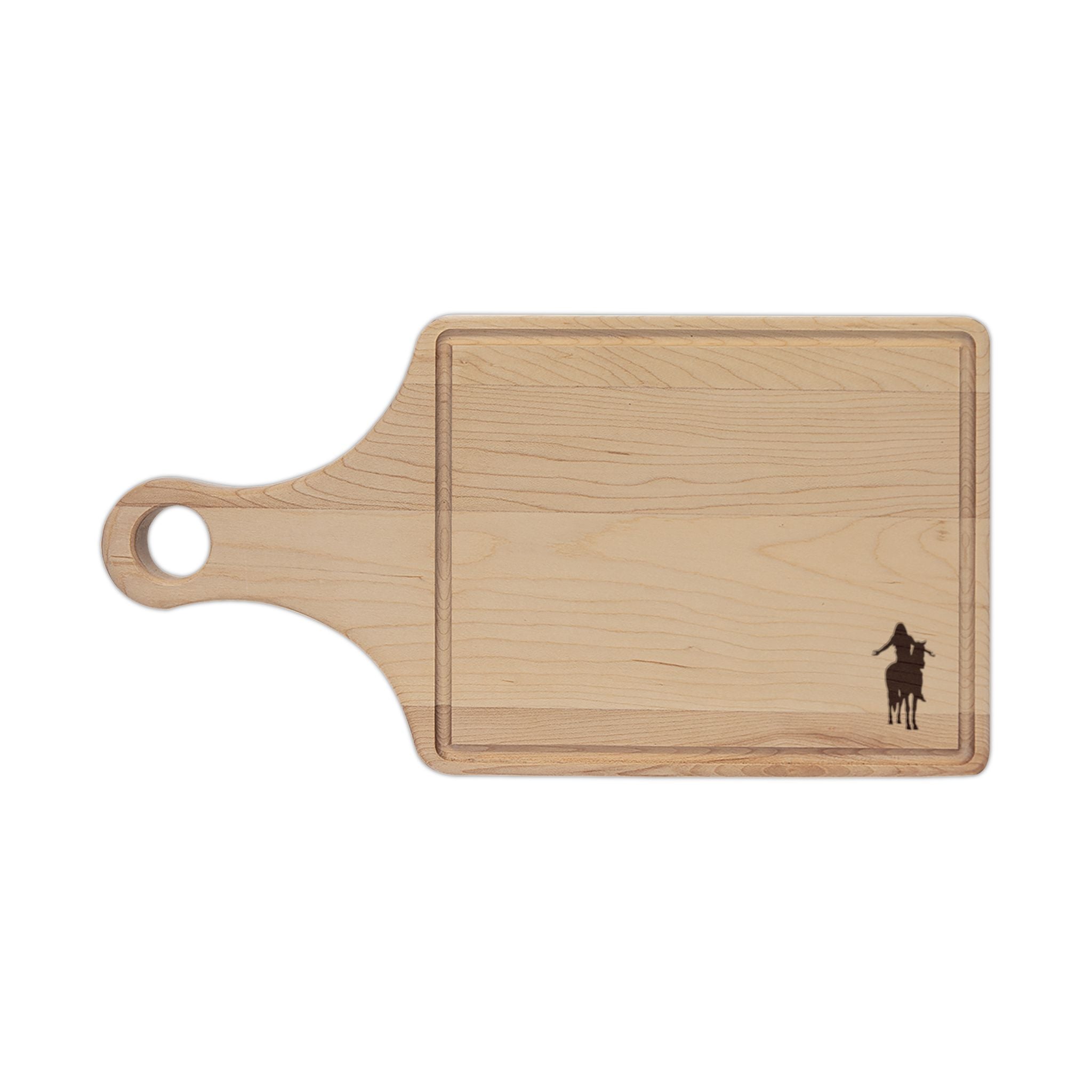 Engraved Maple Cutting Board — Western indigenous Silhouette