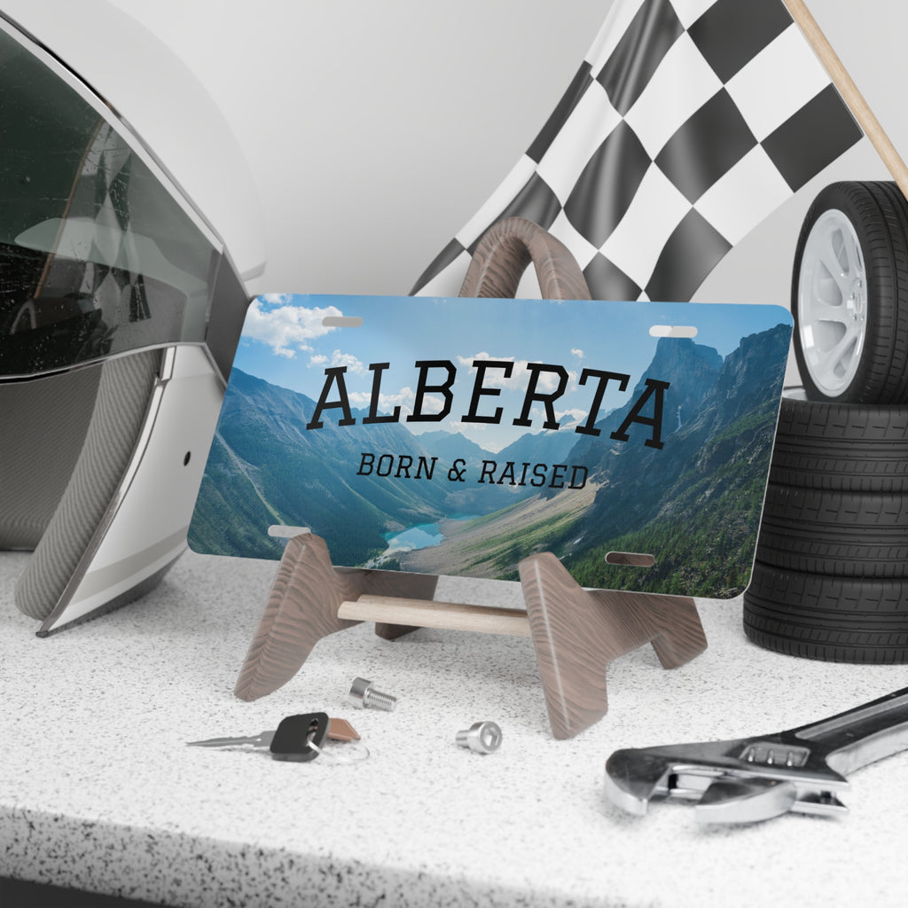 Alberta Born & Raised Scenic Vanity Plate - Aluminum License Plate
