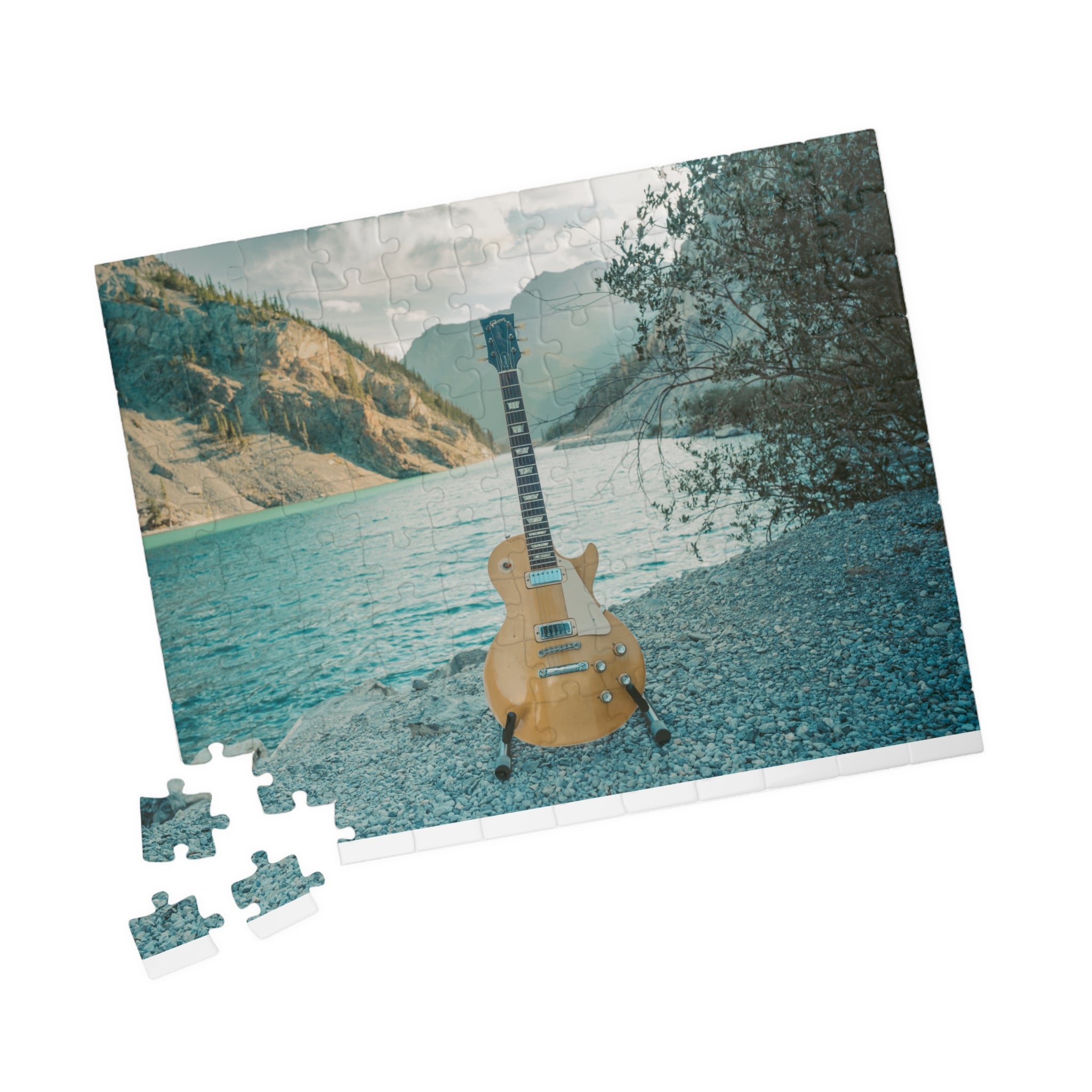 Copy of Motorcycle & Red Guitar Street Scene Jigsaw Puzzle – 110/252/520/1014-Piece