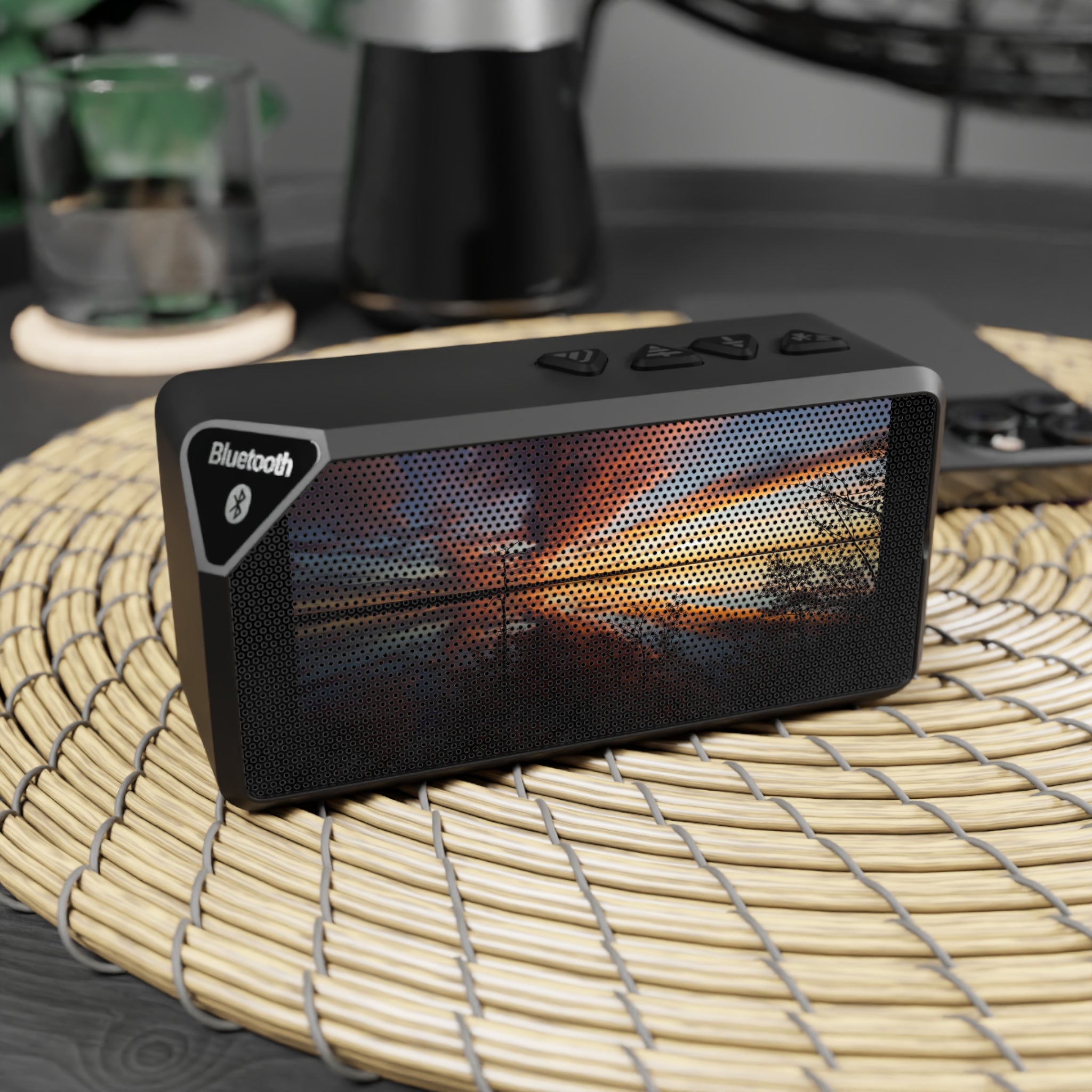 Jabba Bluetooth Speaker — Portable Wireless Speaker with Sunset Landscape Grill