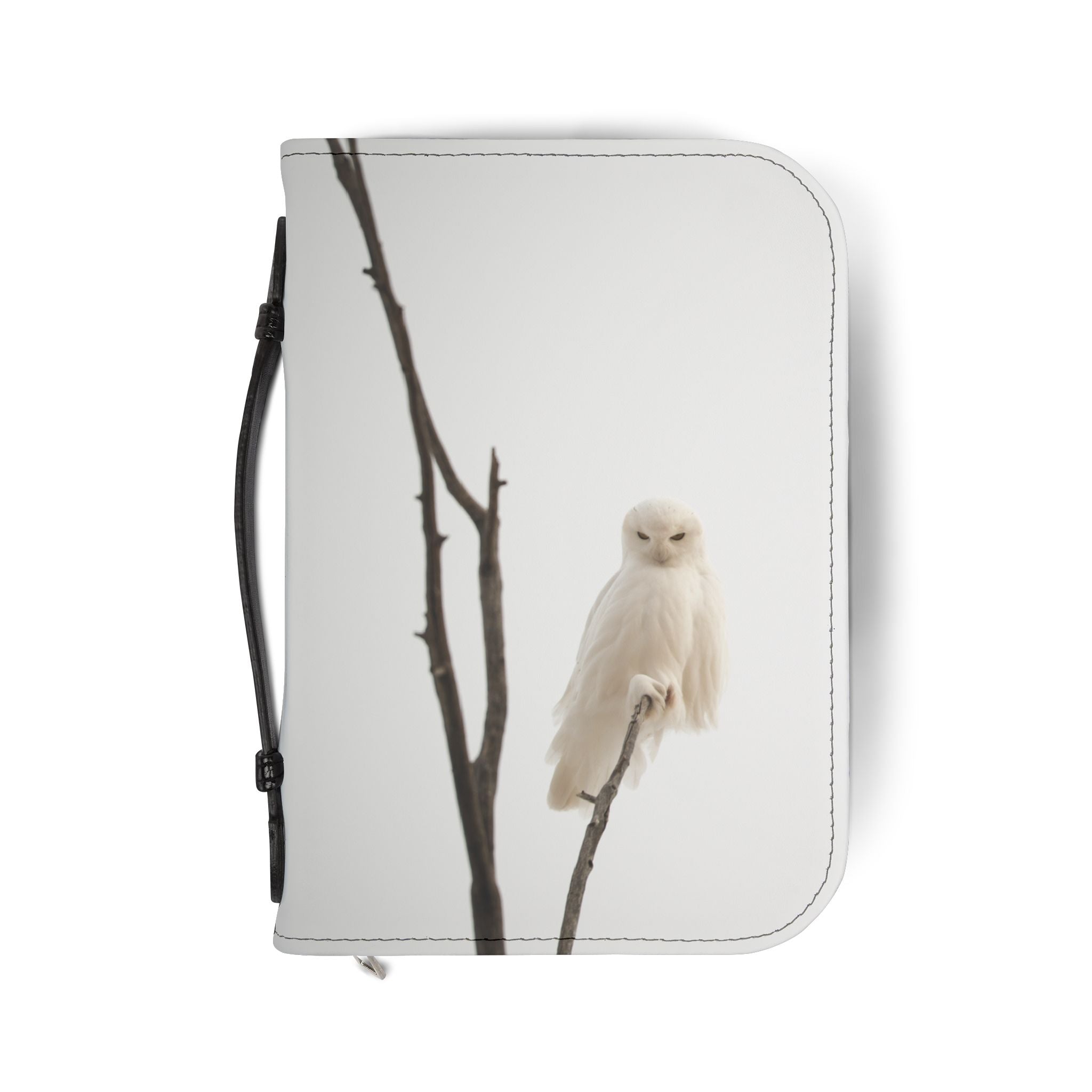 Bible Cover — White Owl & Eagle Religious Zippered Case
