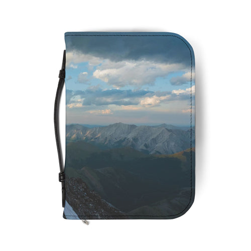 Alberta Rockies Bible Cover — Mountain-Themed Scripture Protector
