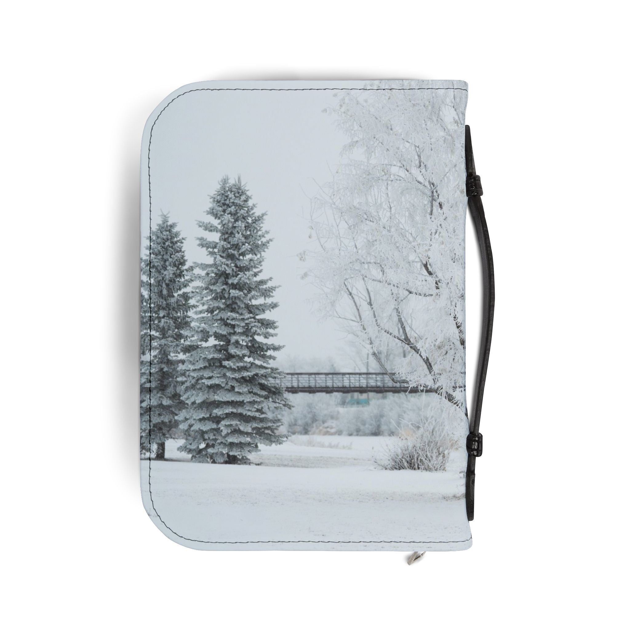 Canadian Winter Bible Cover — Cozy Maple Snowflake Design