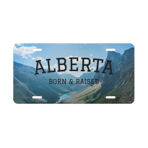 Alberta Born & Raised Scenic Vanity Plate - Aluminum License Plate