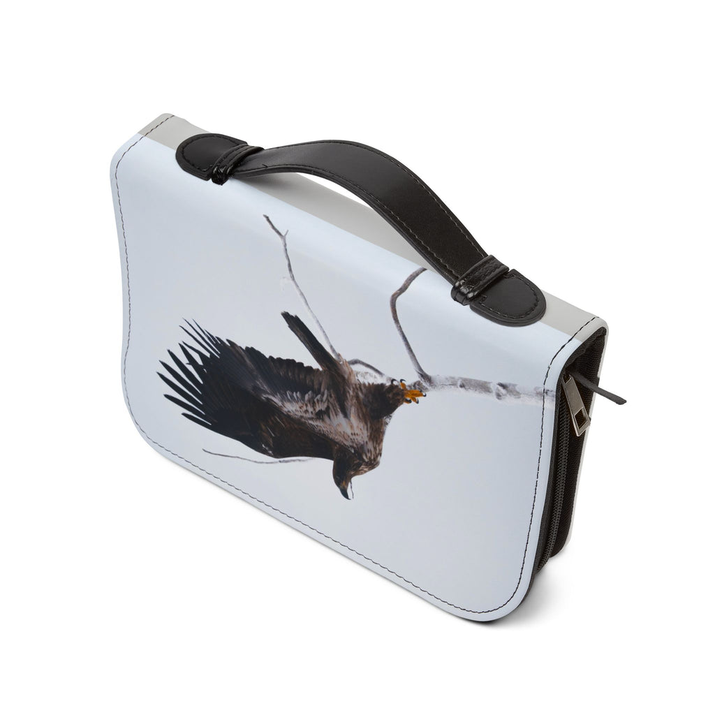 Bible Cover — White Owl & Eagle Religious Zippered Case