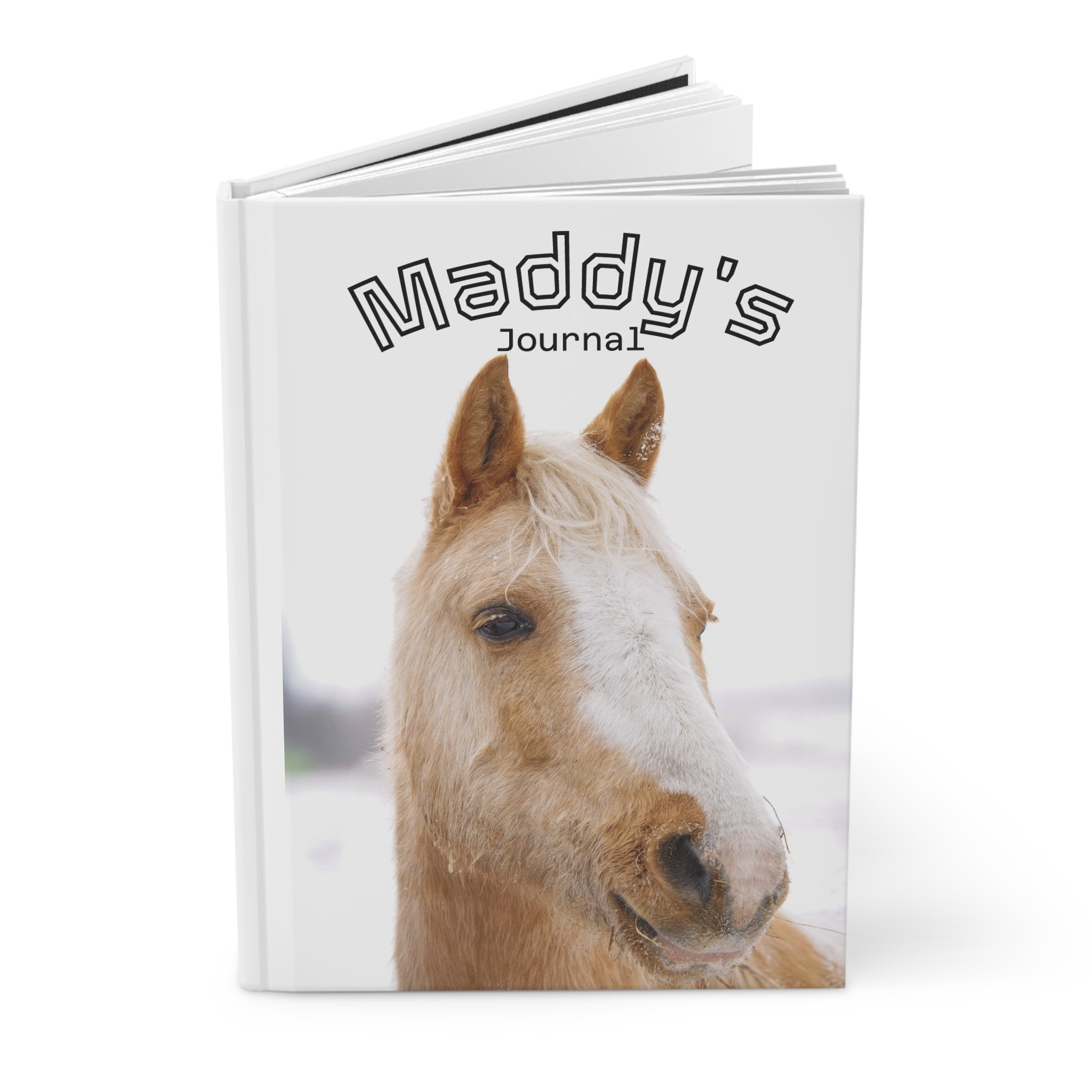 Personalized Horse Hardcover Journal — "Maddy's Journal" Matte Notebook for Equestrian Lovers