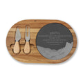 Engraved Slate & Bamboo Charcuterie Board with Cheese Knife Set — 'BRING' Inspirational Quote