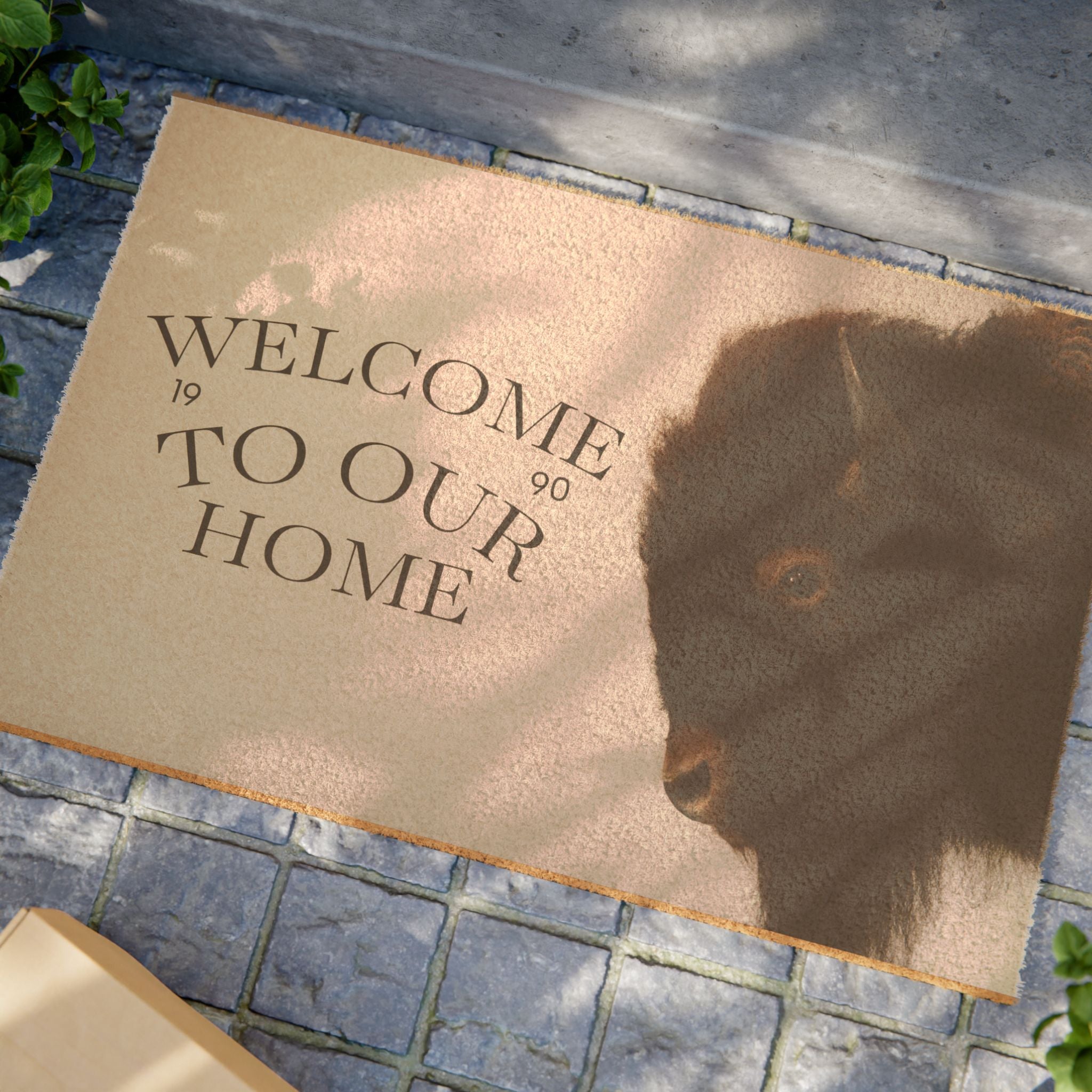 Welcome to Our Home Buffalo Doormat