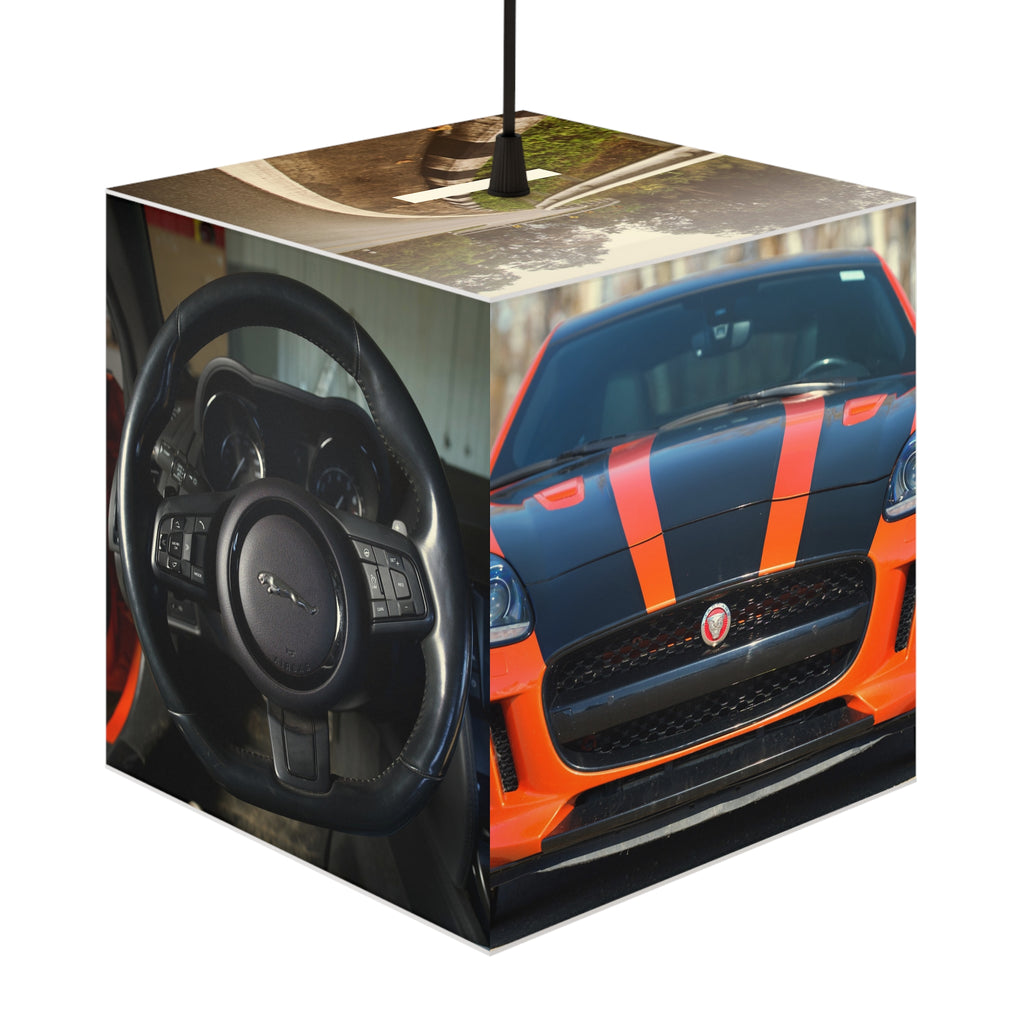 Jaguar F‑Type Orange Racing Light Cube Lamp