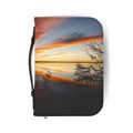 Bible Cover — Sunset Lake Zippered Bible Case (Reflective Sunrise Design)