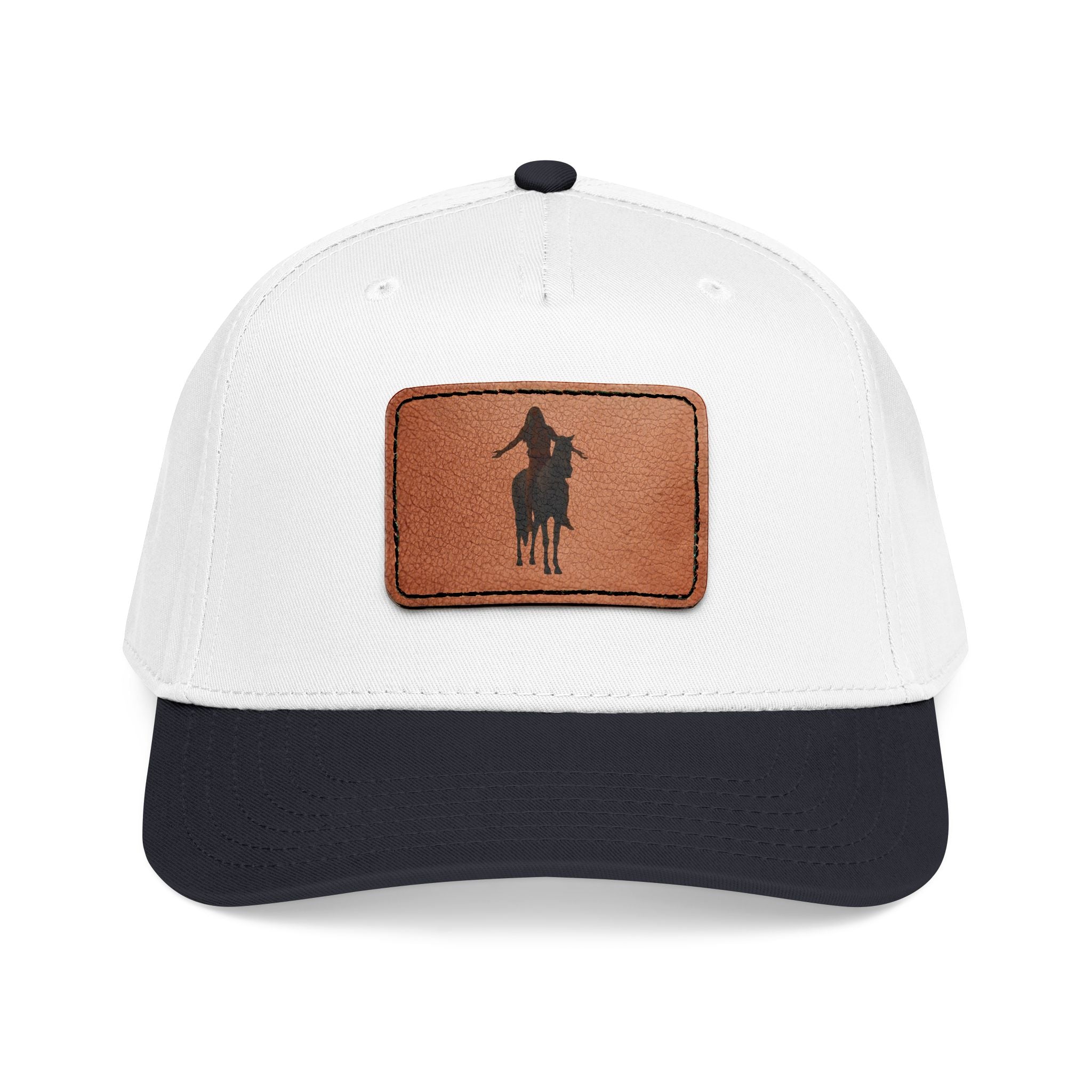 Copy of Leather Patch Baseball Cap — Indigenous Silhouette Mid Profile Cap