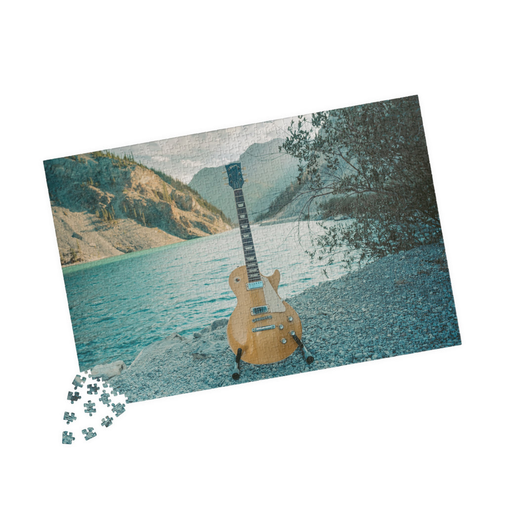Copy of Motorcycle & Red Guitar Street Scene Jigsaw Puzzle – 110/252/520/1014-Piece