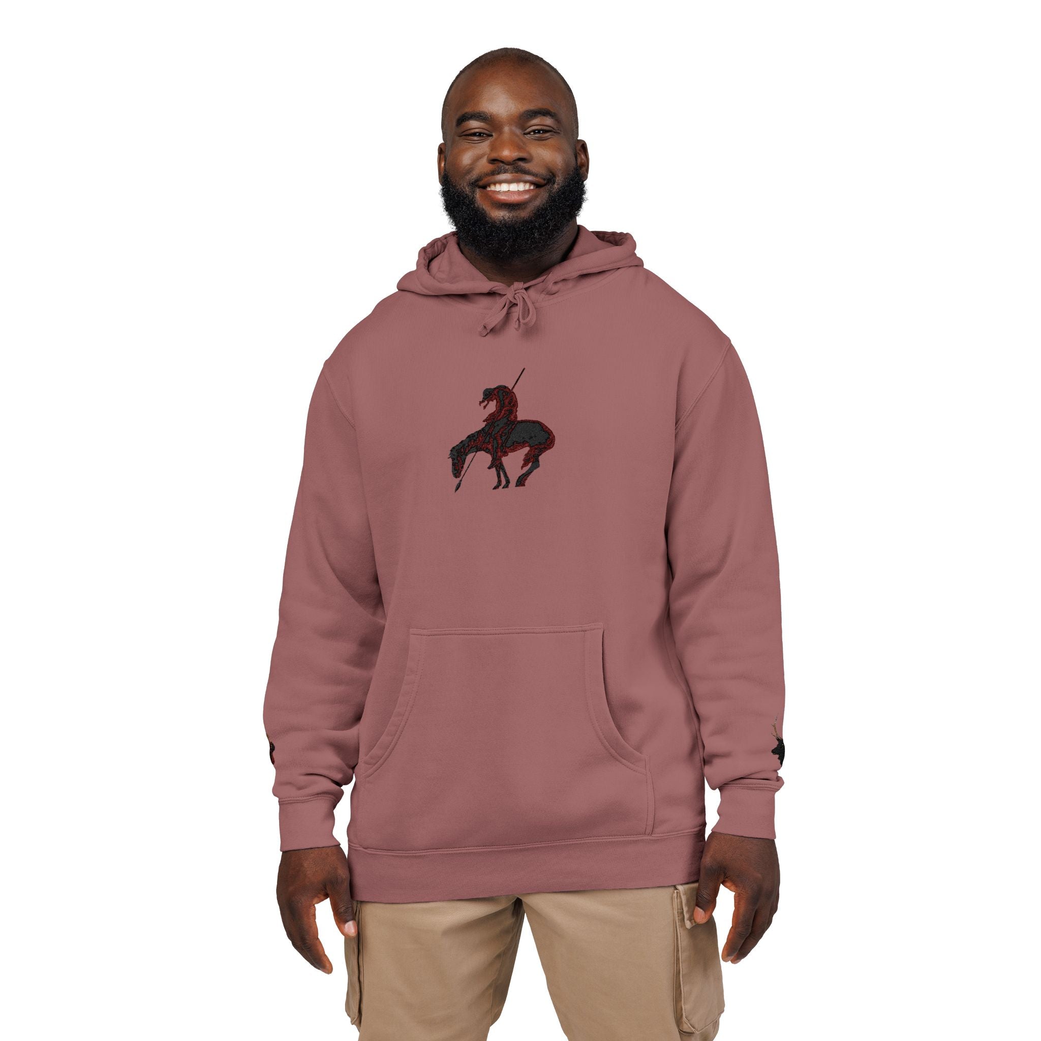 Vintage Horse Rider End of the trail Hoodie — Distressed Equestrian Graphic Pullover