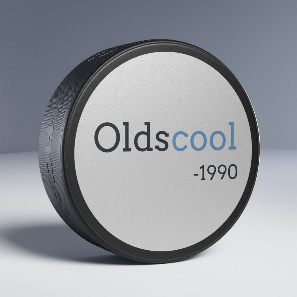 Hockey Puck — "Oldscool -1990" Retro Hockey Puck