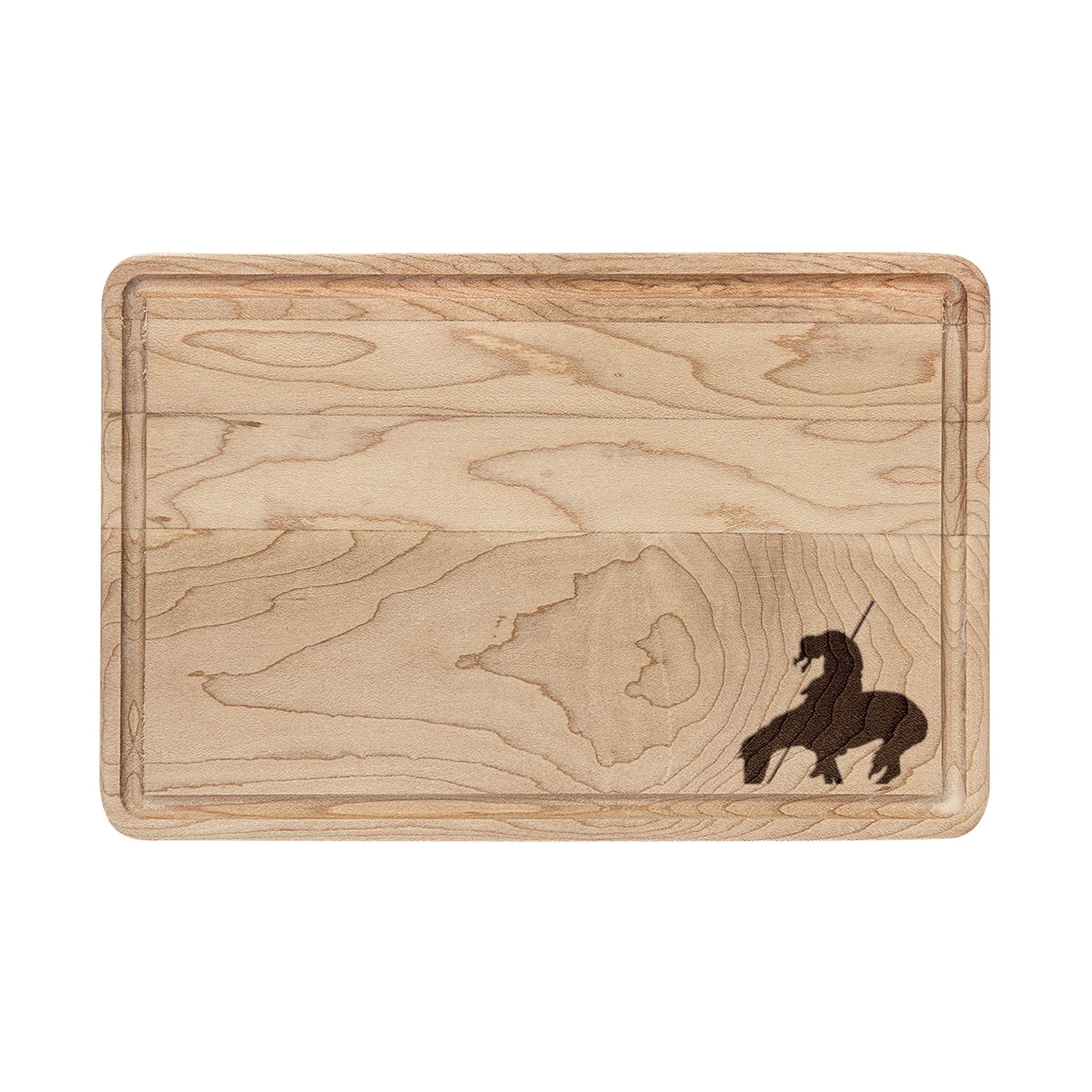 Engraved Maple Cutting Board — Rodeo Indigenous Silhouette