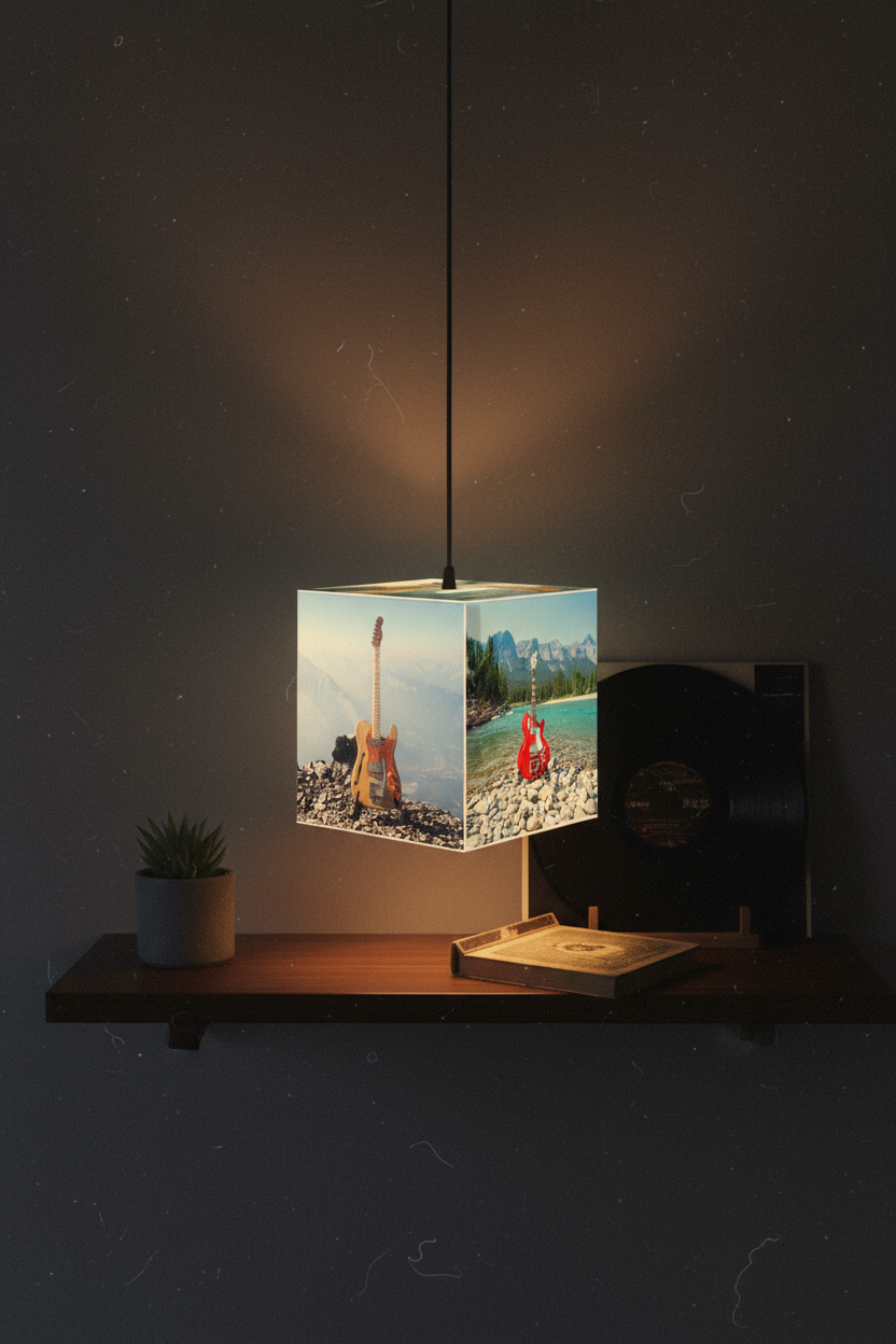 Guitar Cube Lamp Lifestyle