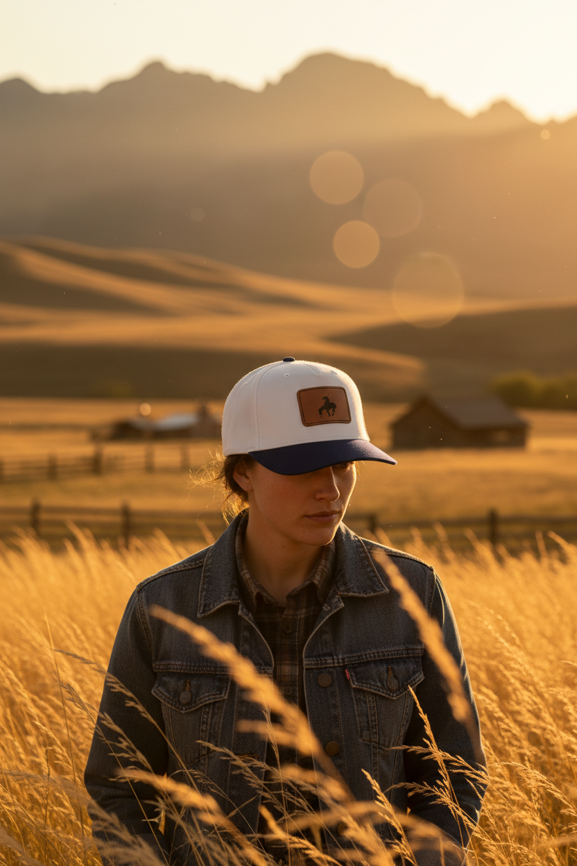 Leather Patch Cap Golden Hour